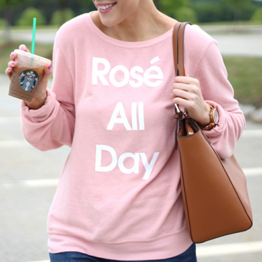🍾Rosé All Day Crewneck Sweatshirt